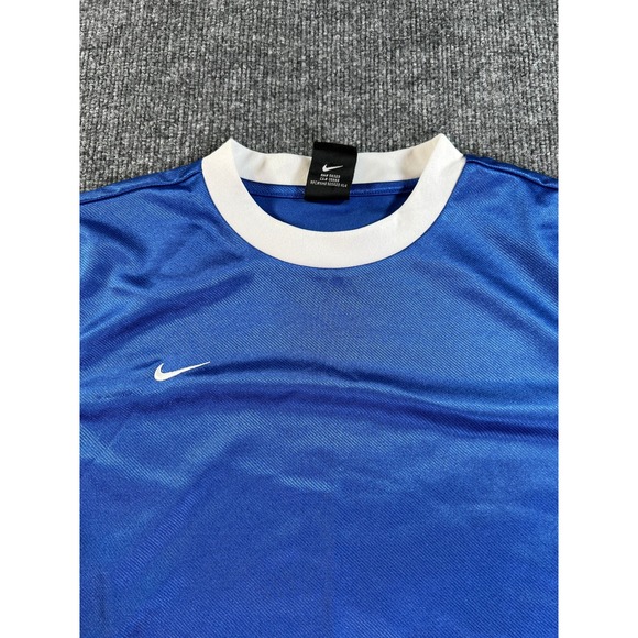 Vintage Nike Jersey Kids XL Blue Short Sleeve Soccer Shirt Nike Team RN 56323 - Picture 4 of 11